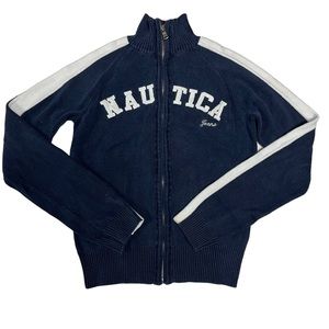 Nautica Jeans Sweater Bomber Jacket Small
